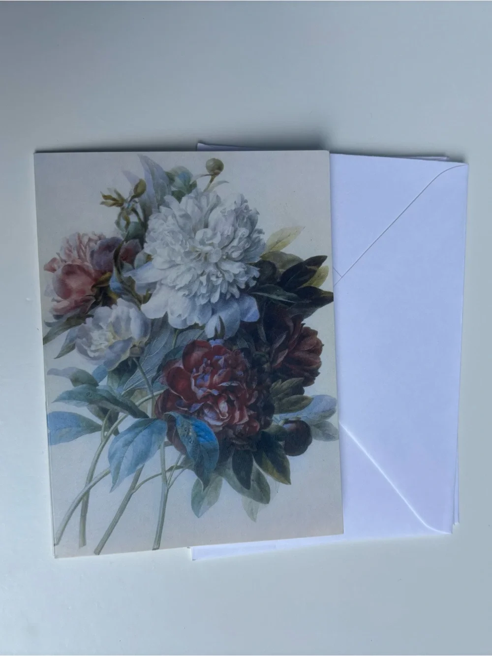 Vintage Redouté Peony Art Note Cards - Christie's London (3ct)
